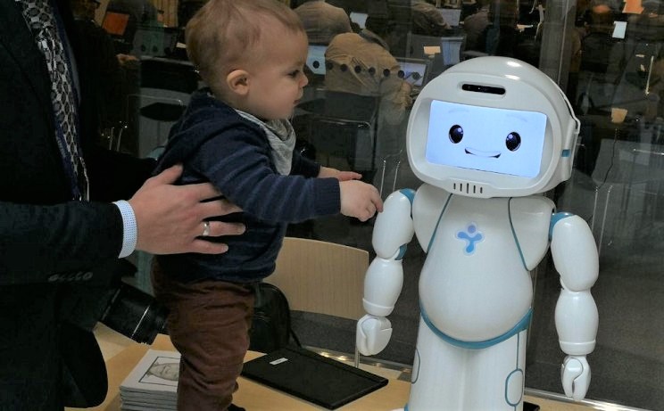 The toddler size is the most practical size for a robot for autism training, to be non-threatening but engaging