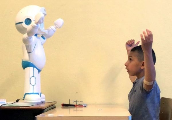 autism tutor robot for teaching imitation