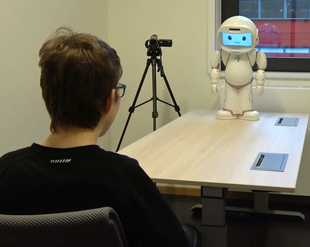 In a research project of University of Luxembourg, QTrobot, a socially assistive robot, was used for teaching emotions to children with autism