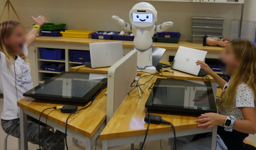 How can robots support education? QTrobot for research – EPFL use case