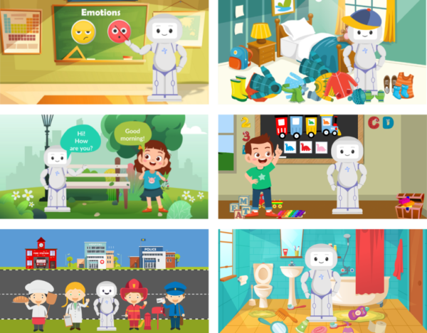 QTrobot ready to use educational curricula for autism and special needs education