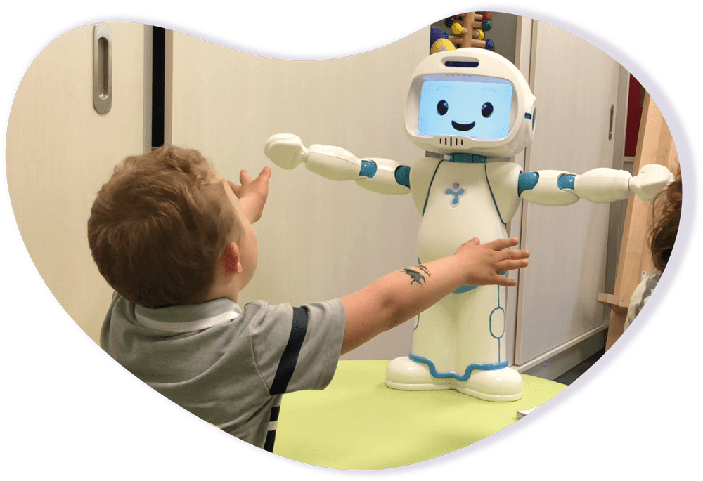 This happy robot helps kids with autism