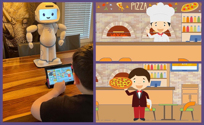 at-home robot tutor for autism supports learning about community helpers