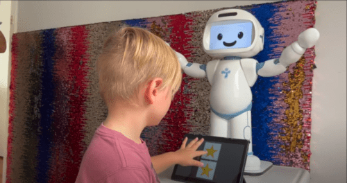at-home early intervention for children with autism with QTrobot social robot