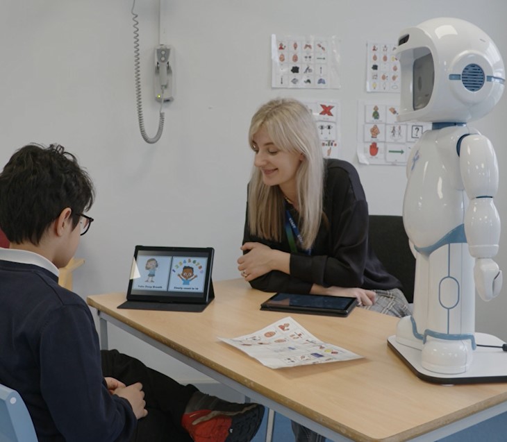 Autism robot providing emotional literacy intervention to autistic students
