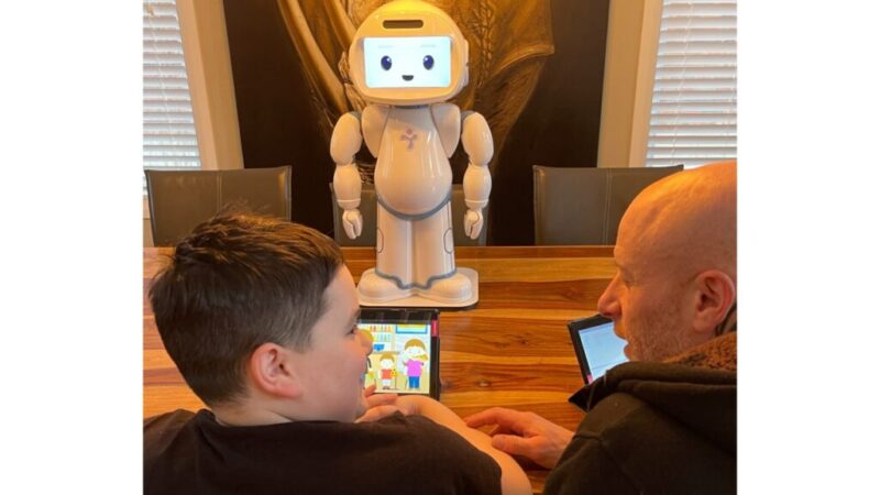 Robot mediated speech and language intervention for autism set up
