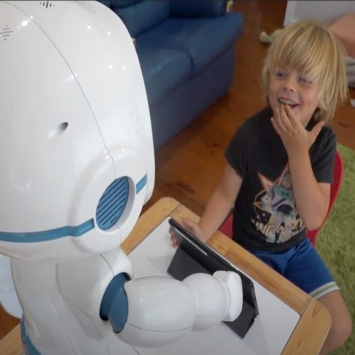 Educational robot for home use teaching new skills to autistic children