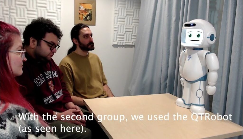 Robotic Coaches Delivering Group Mindfulness Practice - QTrobot