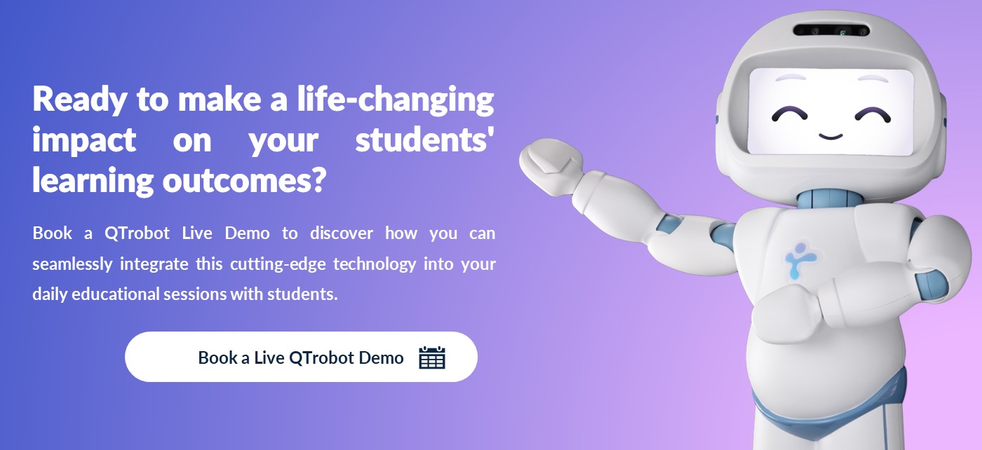 Book a QTrobot live demo for schools
